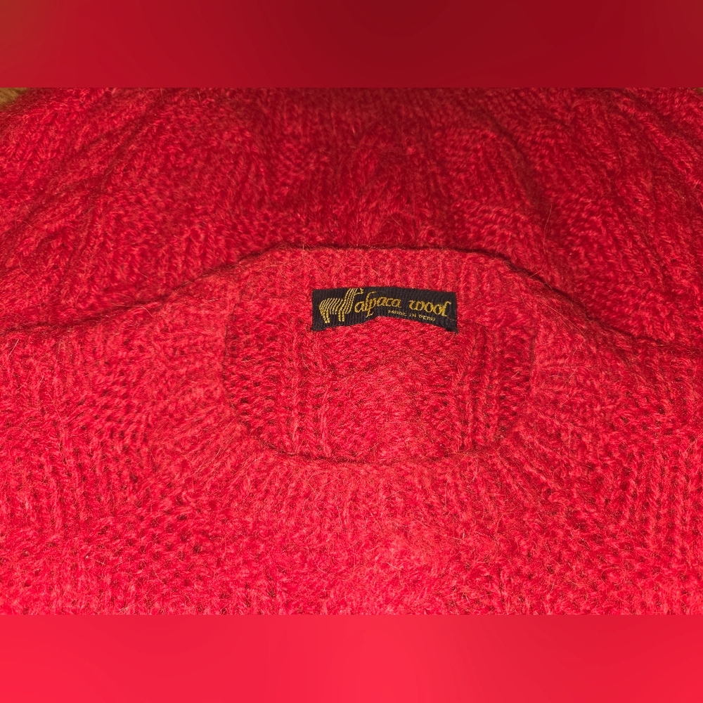 Alpaca Wool Sweater, Made In Peru - Picture 3 of 5
